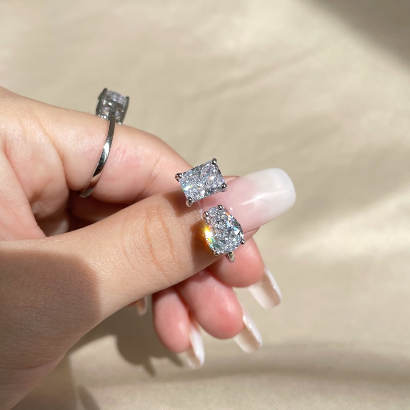 Toi Et Moi Ring - Crushed Ice Cut