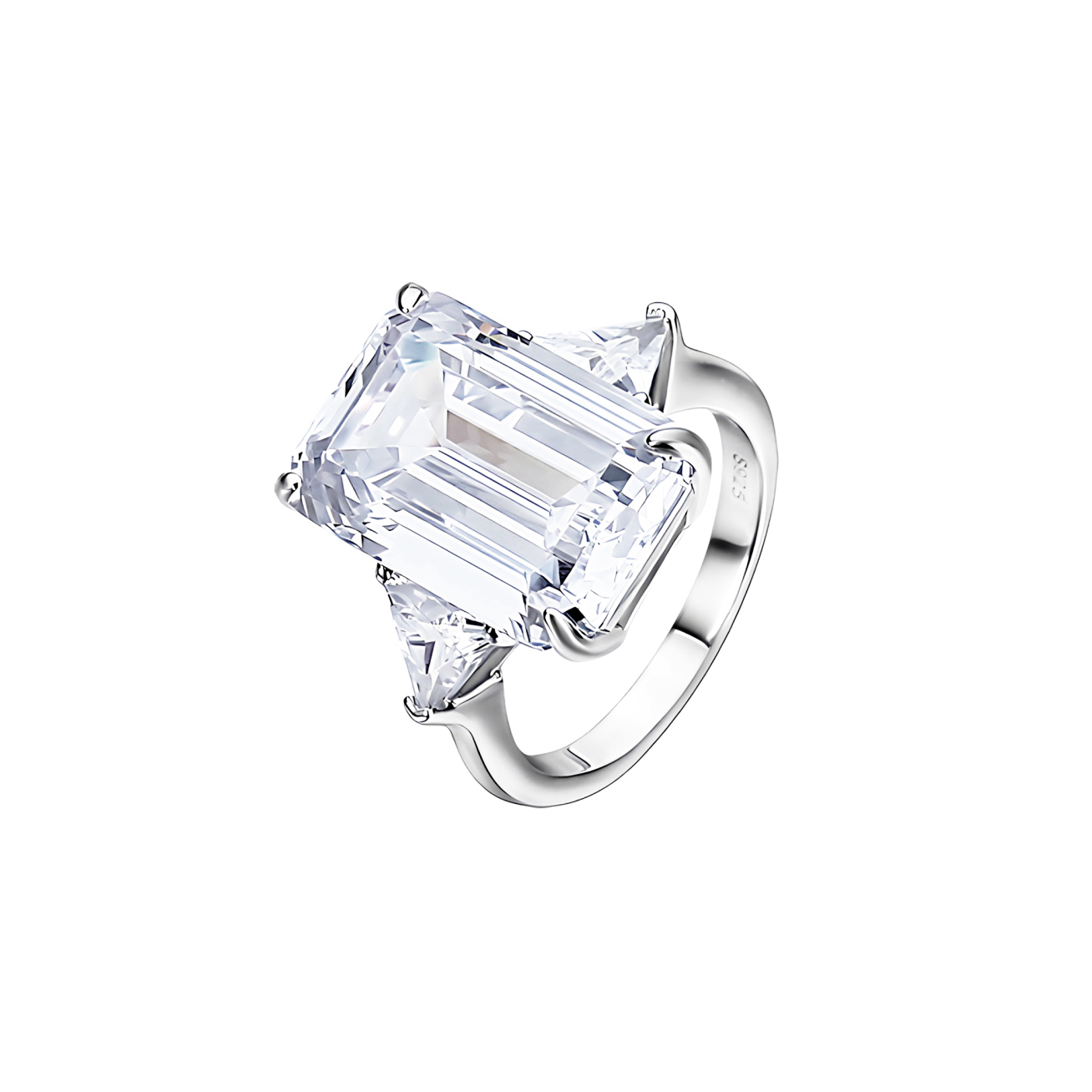 12.0 Carat Emerald Cut Engagement Ring