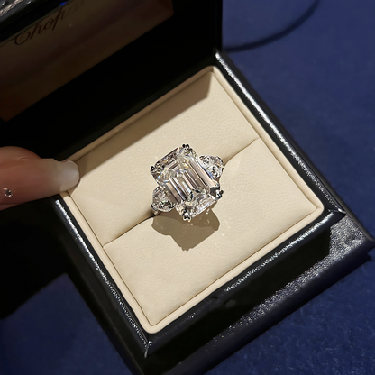 12.0 Carat Emerald Cut Engagement Ring